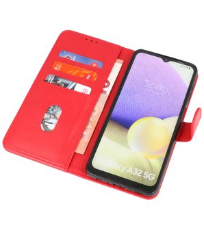 Booktype Wallet Case Telefoonhoesje voor Samsung Galaxy A32 5G - Rood