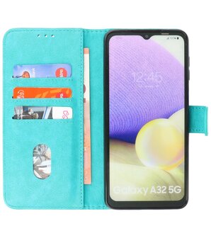 Booktype Wallet Case Telefoonhoesje voor Samsung Galaxy A32 5G - Groen