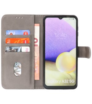 Booktype Wallet Case Telefoonhoesje voor Samsung Galaxy A32 5G - Grijs