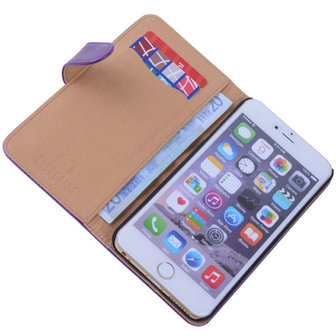 PU Leder Lila iPhone 6 Plus Book/Wallet Case/Cover