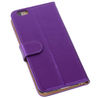 PU Leder Lila iPhone 6 Plus Book/Wallet Case/Cover
