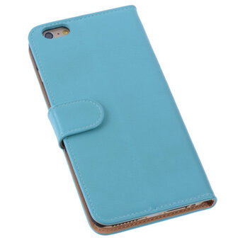 PU Leder Turquoise iPhone 6 Plus Book/Wallet Case/Cover