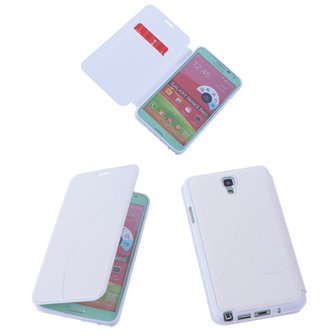 Bestcases Wit TPU Book Case Flip Cover Motief Samsung Galaxy Note 3 Neo