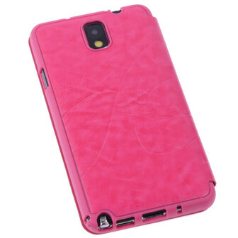 Bestcases Pink TPU Book Case Flip Cover Motief Hoesje voor Samsung Galaxy Note 3