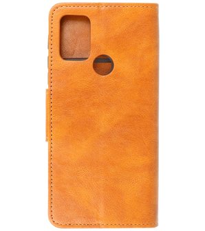 Portemonnee Wallet Case Hoesje voor Motorola Moto G30 - Moto G20 - Moto G10 - Bruin