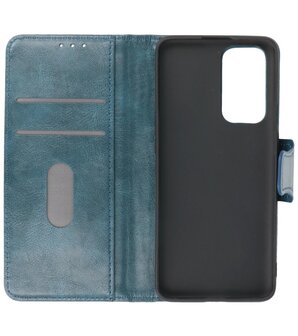 Portemonnee Wallet Case Hoesje voor OnePlus 9 - Blauw