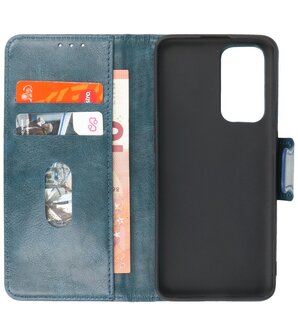 Portemonnee Wallet Case Hoesje voor OnePlus 9 - Blauw