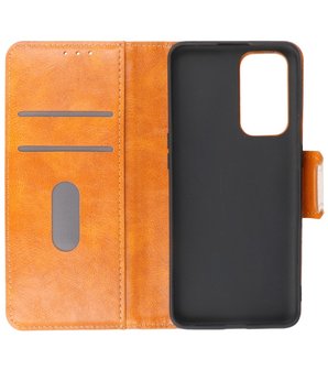 Portemonnee Wallet Case Hoesje voor OnePlus 9 - Bruin