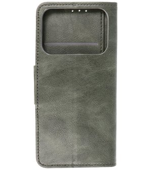 Portemonnee Wallet Case Hoesje voor Xiaomi Mi 11 Ultra - Donker Groen