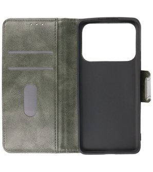 Portemonnee Wallet Case Hoesje voor Xiaomi Mi 11 Ultra - Donker Groen