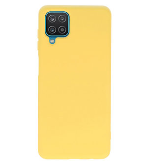 2.0mm Dikke Fashion Backcover Telefoonhoesje voor Samsung Galaxy A12 - Geel
