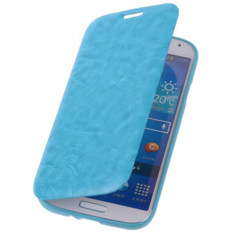 Bestcases Turquoise TPU Book Case Flip Cover Motief Hoesje voor Samsung Galaxy S4