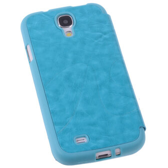 Bestcases Turquoise TPU Book Case Flip Cover Motief Hoesje voor Samsung Galaxy S4