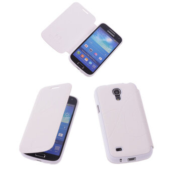 Bestcases Wit TPU Book Case Flip Cover Motief Samsung Galaxy S4 Mini