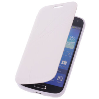 Bestcases Wit TPU Booktype Motief Hoesje voor Samsung Galaxy S4 mini
