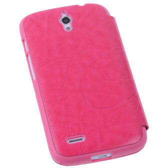 Bestcases Pink Hoesje voor Huawei Ascend G610 TPU Book Case Cover Motief