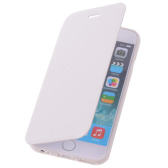 Bestcases Wit TPU Booktype Motief Hoesje Apple iPhone 6