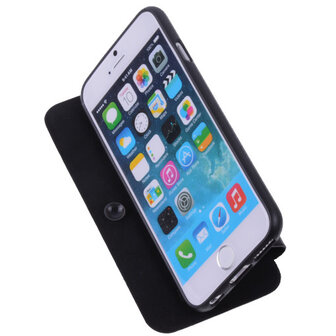 Bestcases Zwart TPU Booktype Motief Hoesje voor Apple iPhone 6
