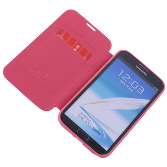 Bestcases Pink TPU Book Case Flip Cover Motief Hoesje voor Samsung Galaxy Note 2
