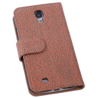 BestCases Glamour Gold Hoesje voor Samsung Galaxy S4 Echt Leer Wallet Case