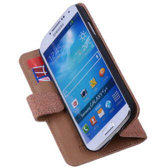 BestCases Glamour Gold Hoesje voor Samsung Galaxy S4 Echt Leer Wallet Case