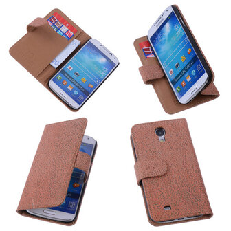 BestCases Glamour Gold Samsung Galaxy S4 Echt Leer Wallet Case 