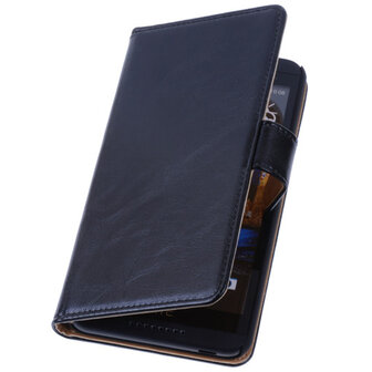 PU Leder Zwart Hoesje voor HTC Desire 816 Book/Wallet Case/Cover s