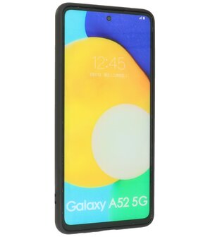 2.0mm Dikke Fashion Backcover Telefoonhoesje voor Samsung Galaxy A52 / A52 5G - Zwart