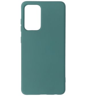 2.0mm Dikke Fashion Backcover Telefoonhoesje voor Samsung Galaxy A52 / A52 5G - Donker Groen