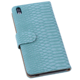 Bestcases Slang Turquoise Hoesje voor HTC Desire 816 Bookcase Cover