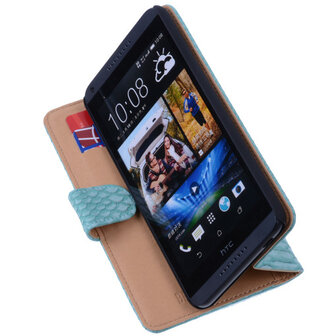Bestcases Slang Turquoise Hoesje voor HTC Desire 816 Bookcase Cover