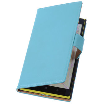 PU Leder Turquoise Hoesje Nokia Lumia 1320 Book/Wallet Case/Cover 
