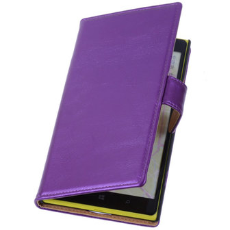 PU Leder Lila Hoesje Nokia Lumia 1320 Book/Wallet Case/Cover 