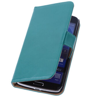 PU Leder Groen Hoesje voor Samsung Galaxy Grand 2 Book/Wallet Case/Cover