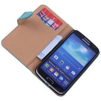 PU Leder Groen Hoesje voor Samsung Galaxy Grand 2 Book/Wallet Case/Cover