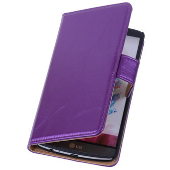 PU Leder Lila Hoesje voor LG G3 Book/Wallet Case/Cover