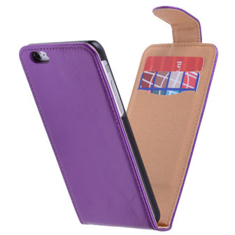Classic Lila iPhone 6 (4.7 inch) PU Leder Flip Case