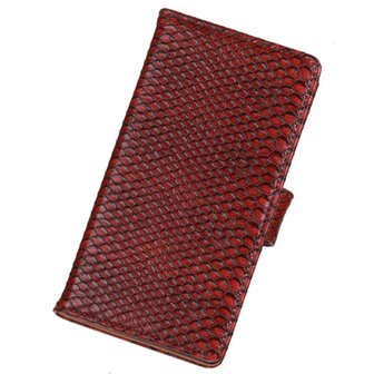 BC "Slang" Rood Hoesje voor Sony Xperia Z3 Bookcase Wallet Cover
