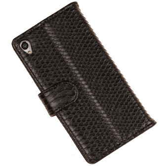 BC &quot;Slang&quot; Zwart Hoesje voor Sony Xperia Z3 Bookcase Wallet Cover