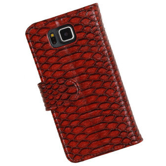 BC Slang  Rood Hoesje voor Samsung Galaxy Alpha Bookcase Cover