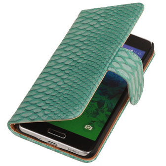 BC Slang Turquoise Hoesje voor Samsung Galaxy Alpha Bookcase Cover