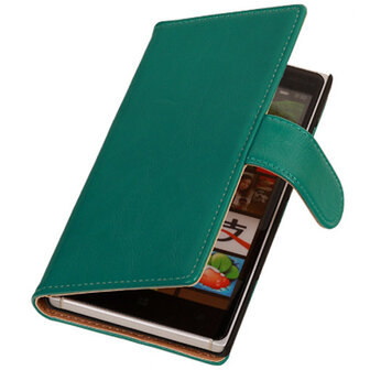 PU Leder Groen Hoesje voor Nokia Lumia 830 Book/Wallet Case/Cover