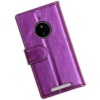 PU Leder Lila Hoesje voor Nokia Lumia 830 Book/Wallet Case/Cover