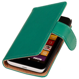 PU Leder Groen Hoesje voor Nokia Lumia 530 Book/Wallet Case/Cover