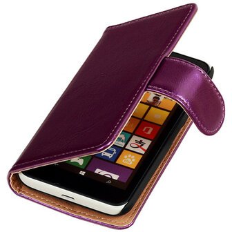 PU Leder Lila Hoesje voor Nokia Lumia 530 Book/Wallet Case/Cover