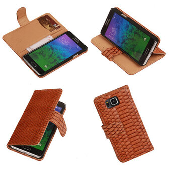 Bestcases "Slang" Bruin Samsung Galaxy Core Plus Bookcase Cover Hoesje 