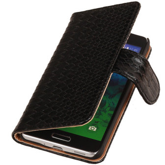 BC Slang Zwart Hoesje voor Samsung Galaxy Core Plus Bookcase Cover