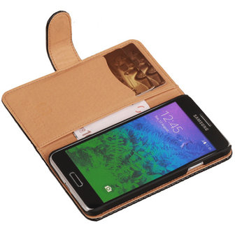 BC Slang Zwart Hoesje voor Samsung Galaxy Core Plus Bookcase Cover