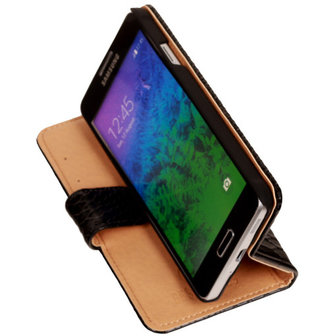 BC Slang Zwart Hoesje voor Samsung Galaxy Core Plus Bookcase Cover