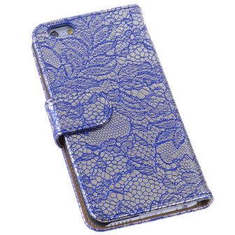 Lace Blauw iPhone 6 Book/Wallet Case/Cover